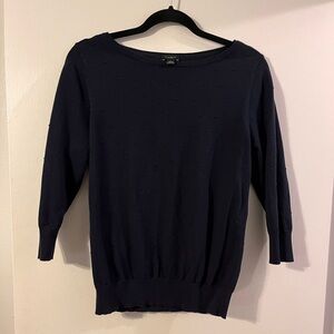 Ann Taylor Midnight Blue Boatneck Sweater